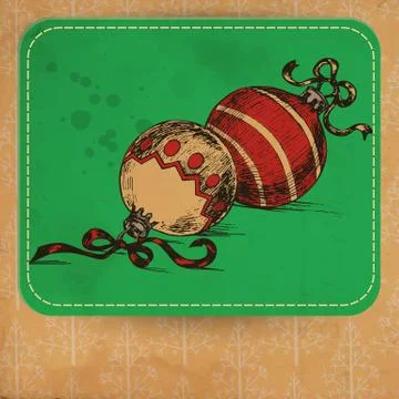 Christmas baubles Stock Illustration