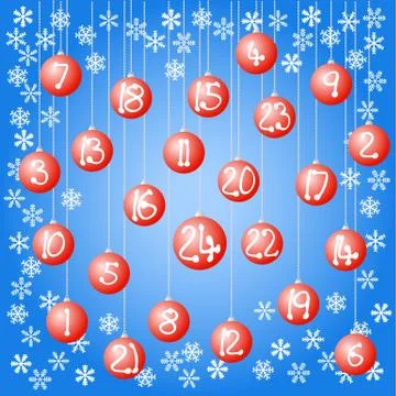Christmas baubles Stock Illustration