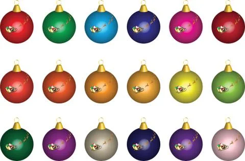 Christmas baubles Illustrazione stock