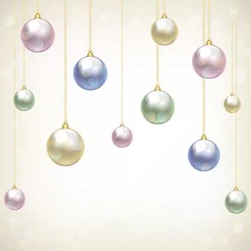 Christmas baubles Illustrazione stock