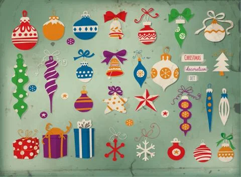 Christmas baubles Stock Illustration