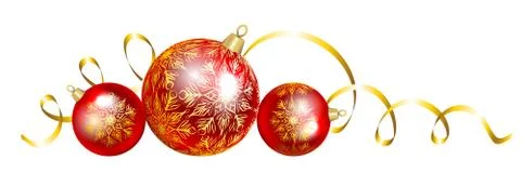 Christmas baubles Illustrazione stock