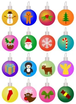 Christmas Baubles Stock Illustration