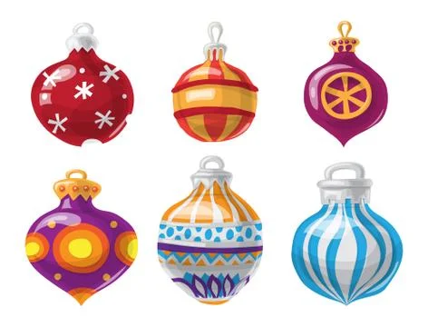 Christmas baubles Illustrazione stock