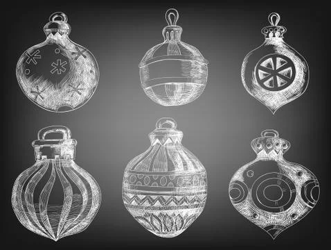 Christmas baubles Stock Illustration