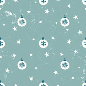 Christmas Baubles Seamless Pattern Stock Illustration