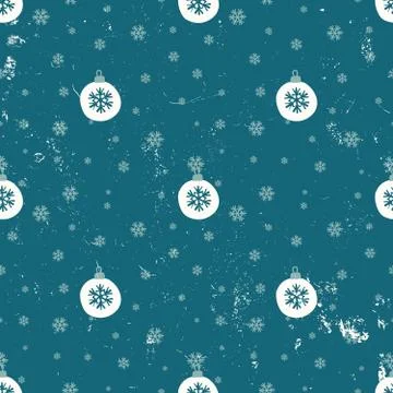 Christmas Baubles Seamless Pattern Stock Illustration