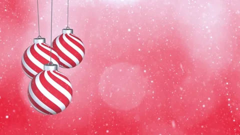 Christmas baubles on the string background Stock-Footage 322133480