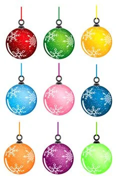Christmas baubles, vector Stock-Illustration