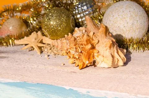 Christmas on the beac Fotos Stock
