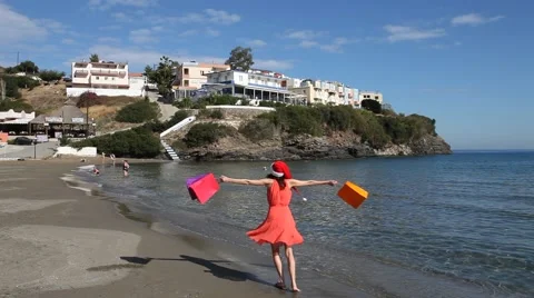 Christmas on beach Stock Footage 43079558