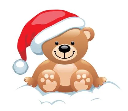 Christmas bear Illustrazione stock