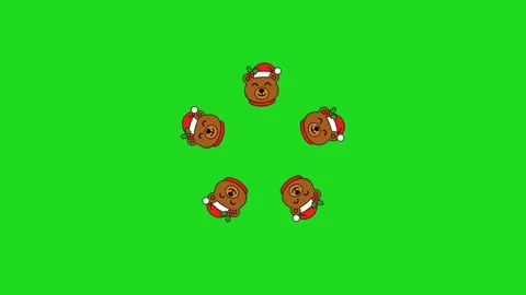 Christmas bear transition animation Stock Footage 321780601