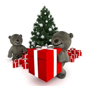Christmas bears Stock Illustration