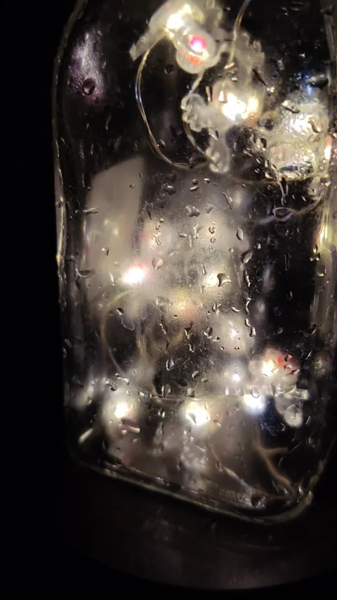 Christmas beautiful decor of lights, twilight, white light, blur Stock Footage 323760963