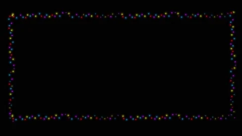 Christmas Beautiful light bulb string with flashing lights Loop Garland Lights Stock Footage 210484275