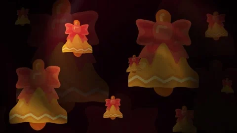 Christmas Bell Background Loop Stock Footage 309498431