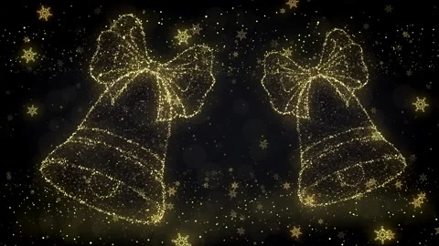 Christmas Bell Glitters Stock Footage 317909991