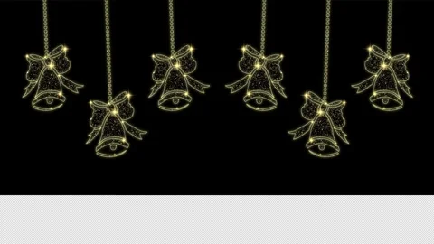 Christmas bell hanging design element decoration Ornament copy space concep.. Stock Footage 294688215