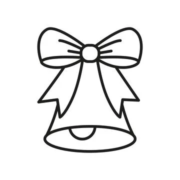 Christmas bell icon vector basic design simple and modern Stock Illustration