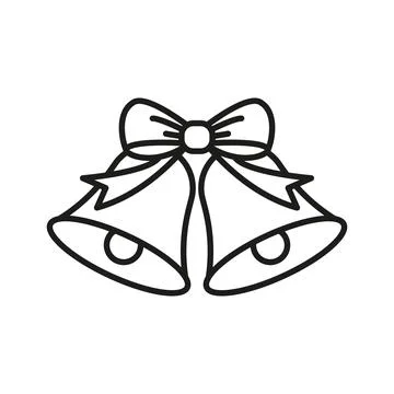 Christmas bell icon vector basic design simple and modern Stock Illustration