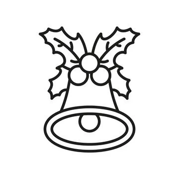 Christmas bell icon vector basic design simple and modern Stock Illustration
