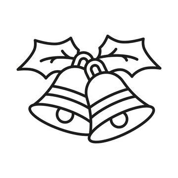 Christmas bell icon vector basic design simple and modern 스톡 일러스트