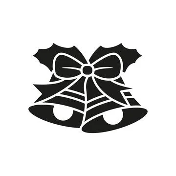 Christmas bell icon vector basic design simple and modern Stock Illustration