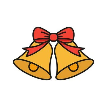 Christmas bell icon vector basic design simple and modern 스톡 일러스트
