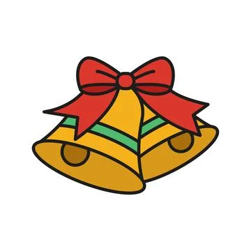 Christmas bell icon vector basic design simple and modern Stock Illustration