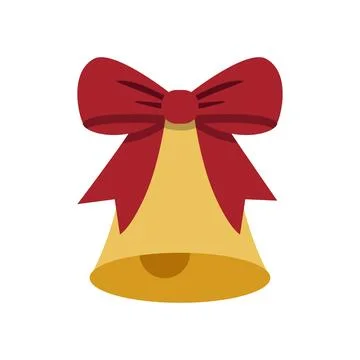 Christmas bell icon vector basic design simple and modern Stock Illustration