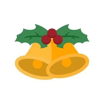 Christmas bell icon vector basic design simple and modern Stock Illustration