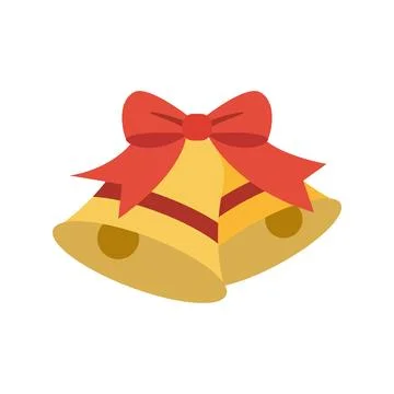 Christmas bell icon vector basic design simple and modern Stock Illustration