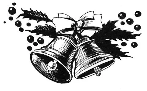 Christmas bell Illustrazione stock
