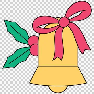 Christmas bell Illustrazione stock