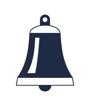 Christmas bell isolated vector icon Stock Illustration