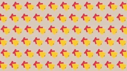 Christmas Bell Pattern Background Stock Footage 323077723