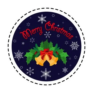 Christmas bells. Merry Christmas. Vector illustration. Flat design Stock Illustration