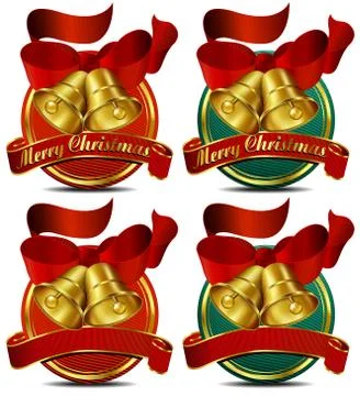 Christmas Bells Web Banner Stock Illustration