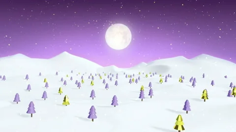 Christmas Big Moon Background Stock-Footage 221180393