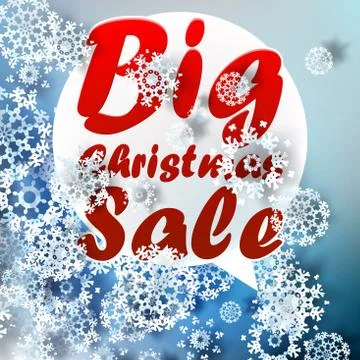 Christmas Big sale template. Stock Illustration
