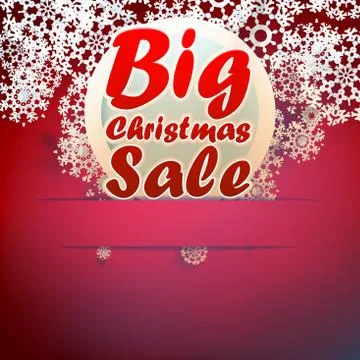 Christmas Big sale template. Stock Illustration