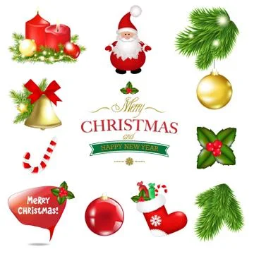 Christmas big set Stock Illustration