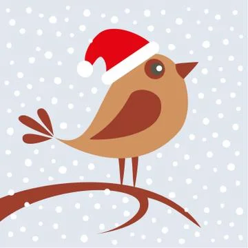 Christmas bird Stock Illustration