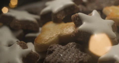 Christmas biscuits rotating close up Stock Footage 322808832