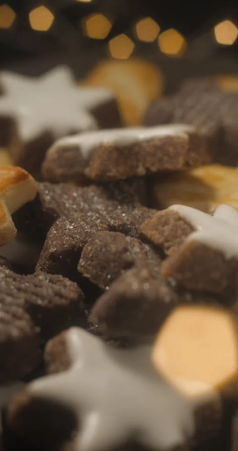 Christmas biscuits rotating close up Stock Footage 322915825