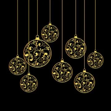 Christmas black background Stock Illustration