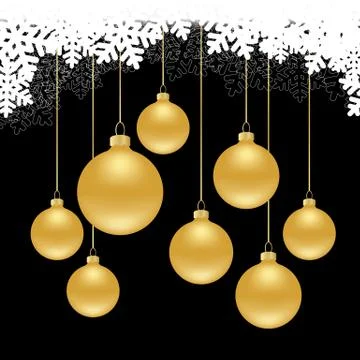Christmas black background Stock Illustration