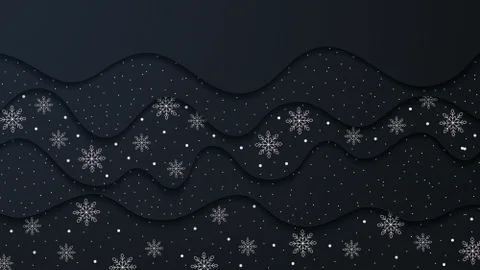 This is Christmas black background with waves. Stock Illustration