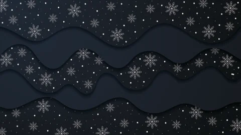 This is Christmas black background with waves. Stock Illustration